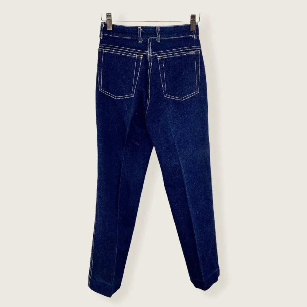 Vintage 70s Sasson Contrast Stitch Jeans Size 6 - Picture 4 of 12